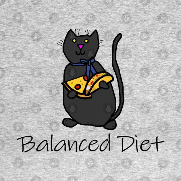 Animals and Food Balanced Diet for Cat by ellenhenryart